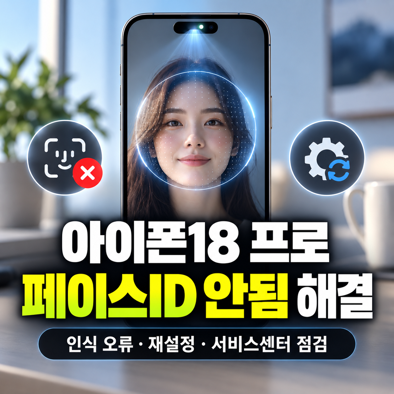 아이폰18 프로 페이스ID 안됨 인식 오류 해결방법