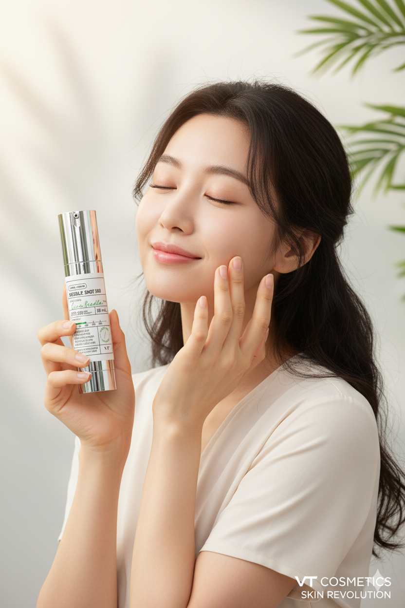 리들샷을 들고 있는 여성