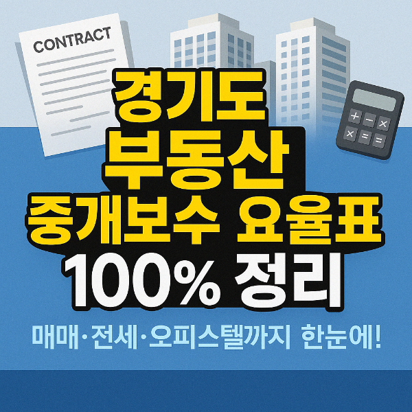 경기도 중개보수 요율표 썸네일 이미지입니다.