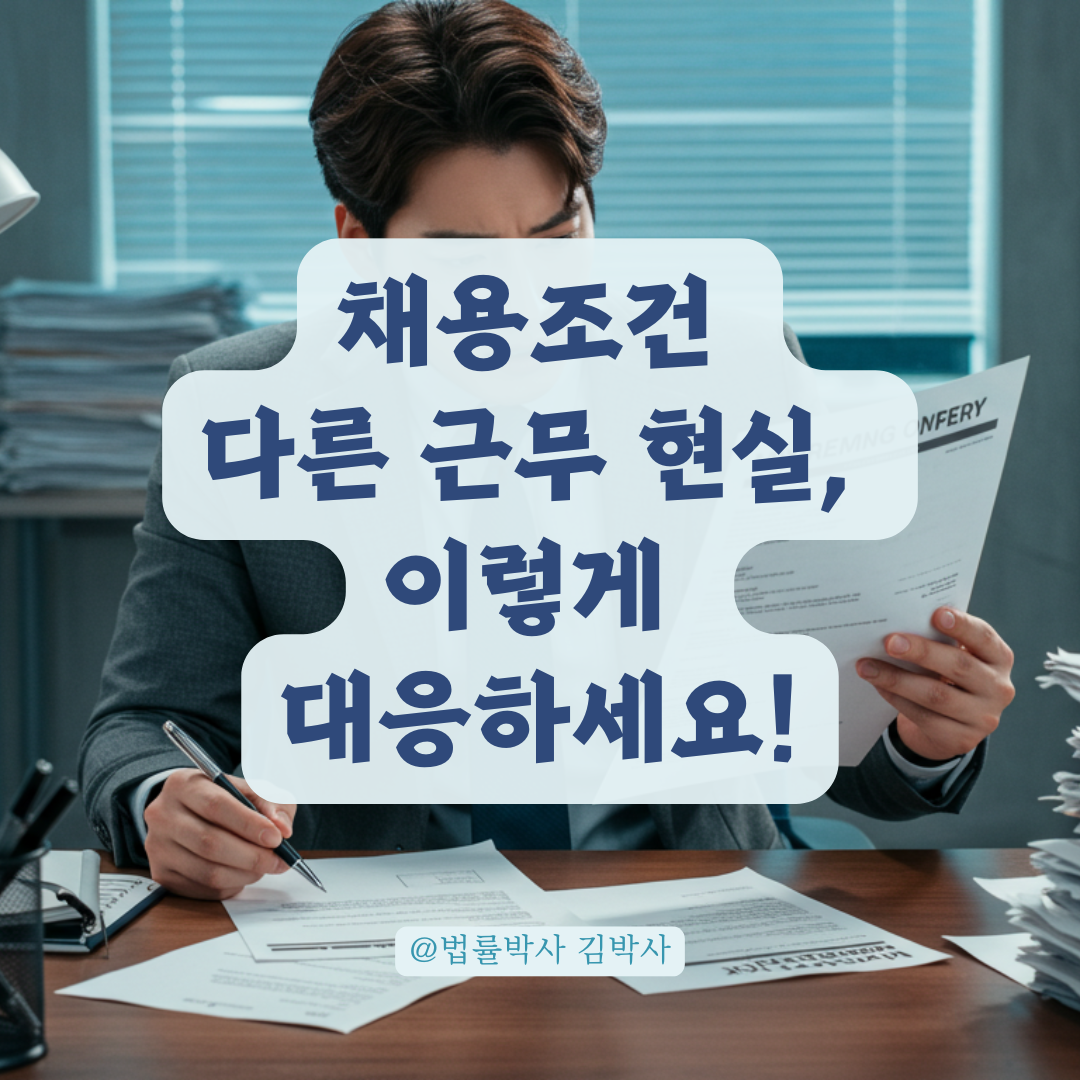 채용조건과 다른 근무 현실, 구두 약속에도 대응할 수 있는 법적 기준 정리.