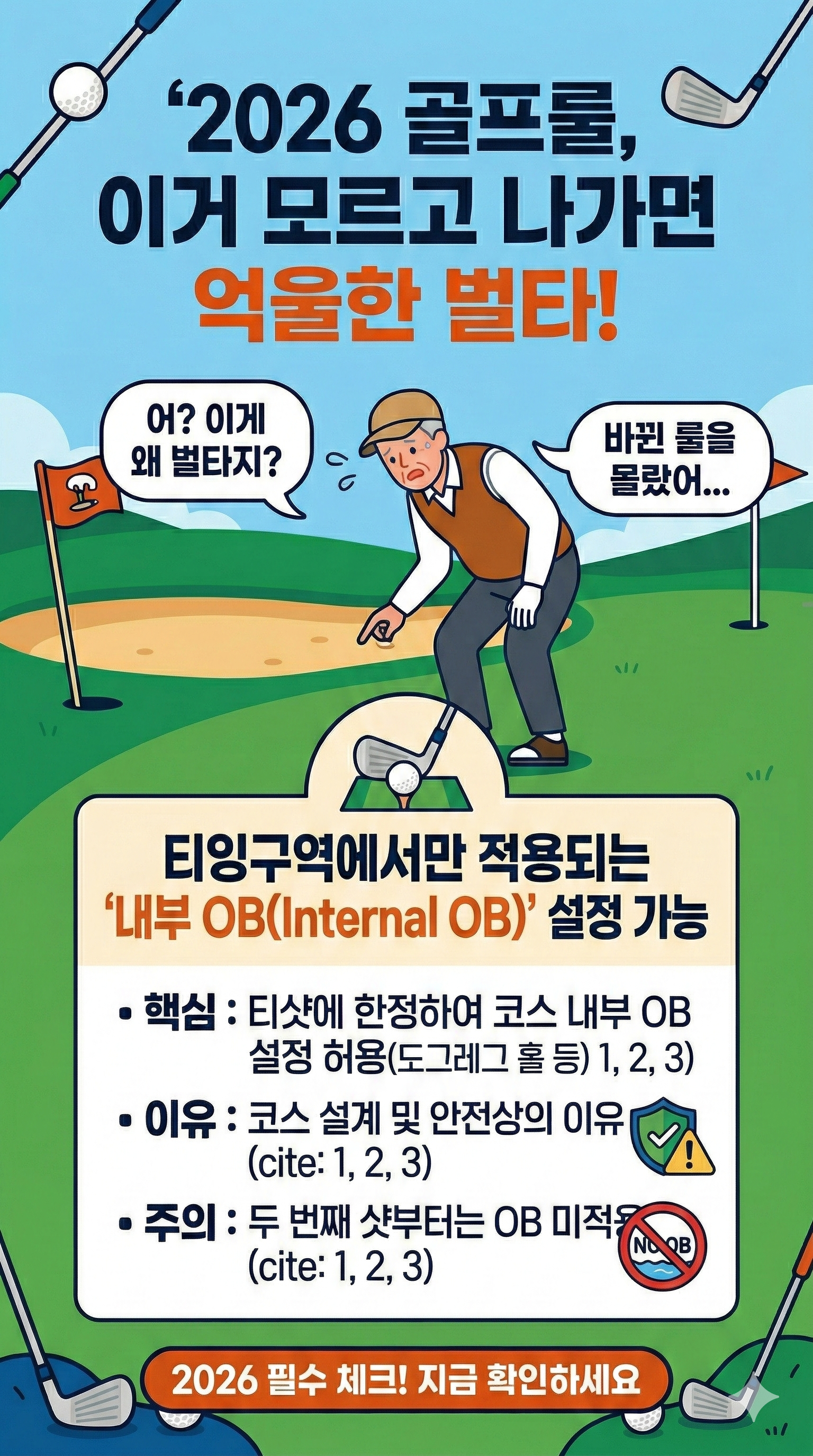 티잉구역에서만 적용되는 내부OB