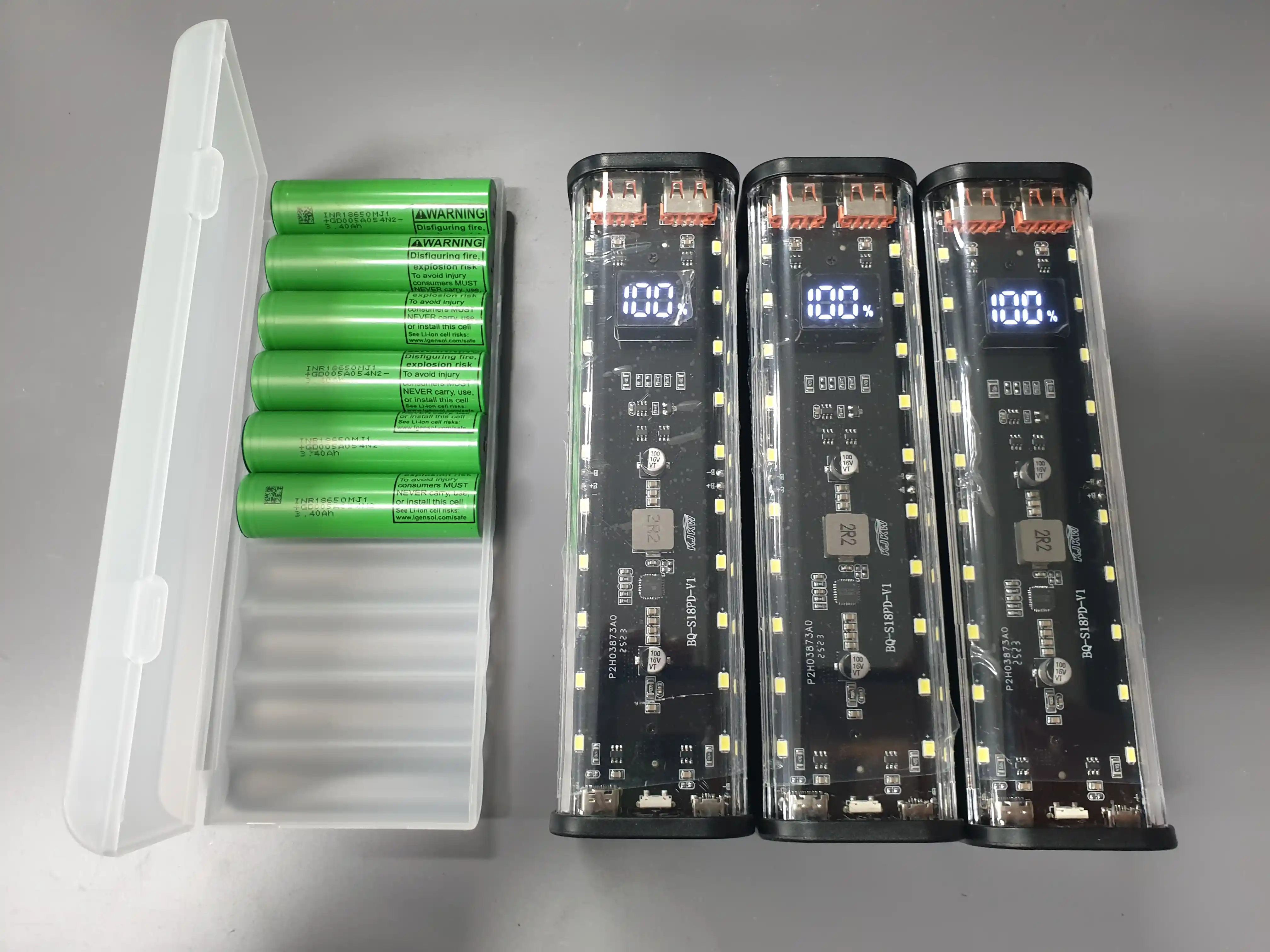 전기 자전거 싯포스트 배터리로 보조 배터리 3개 완성