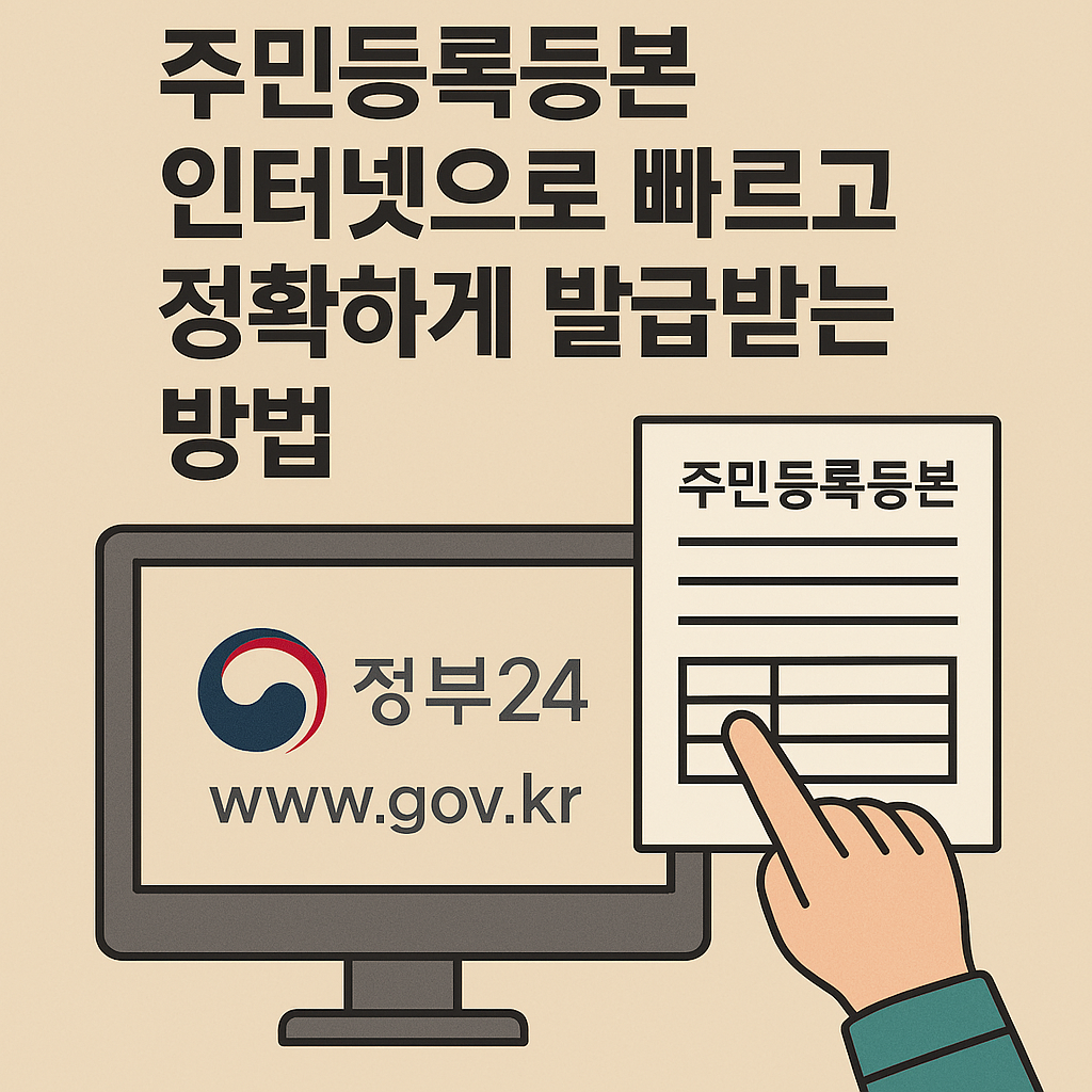 주민등록등본 발급 방법 관련 사진