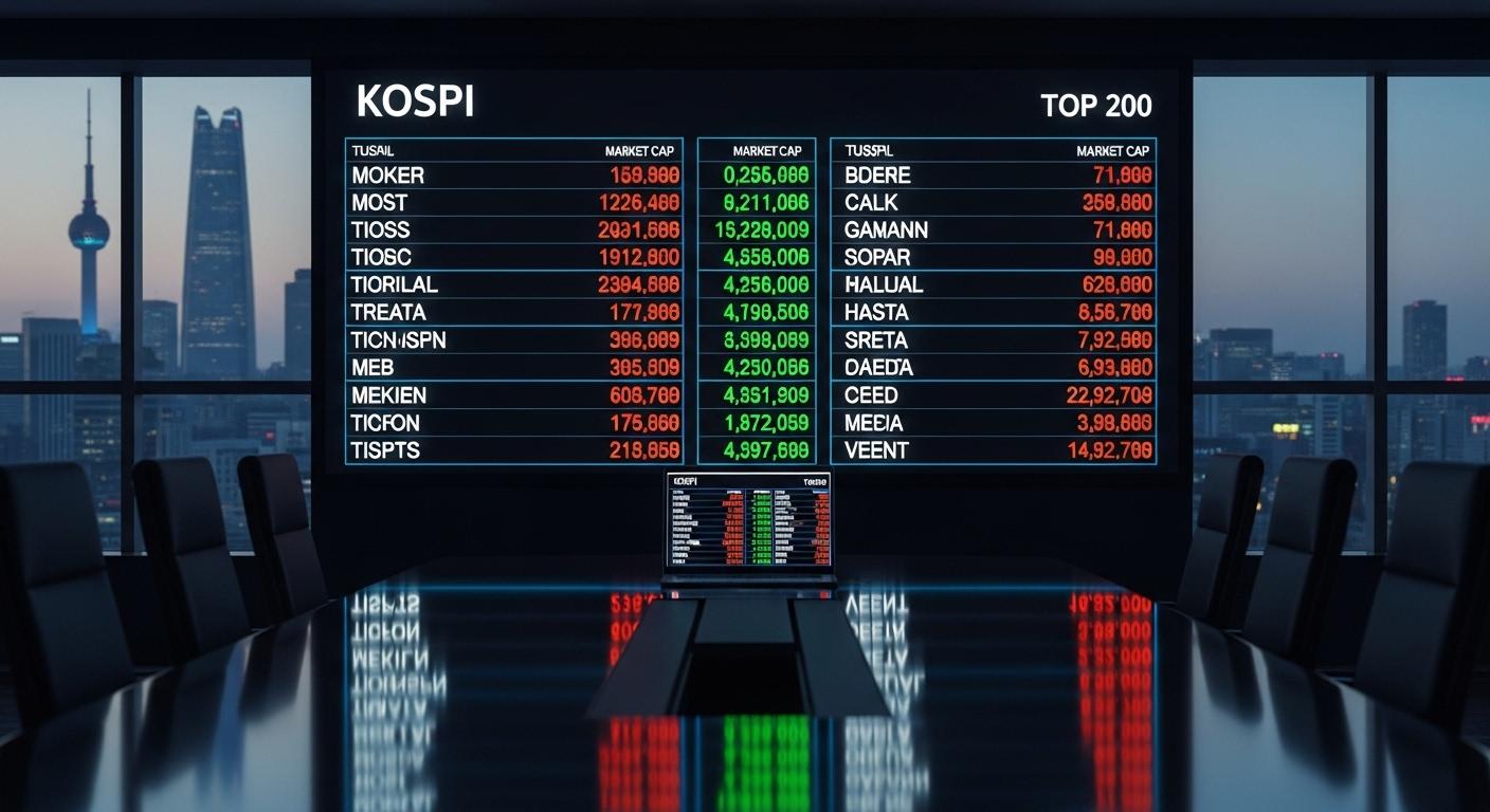 코스피 시가총액 순위 200