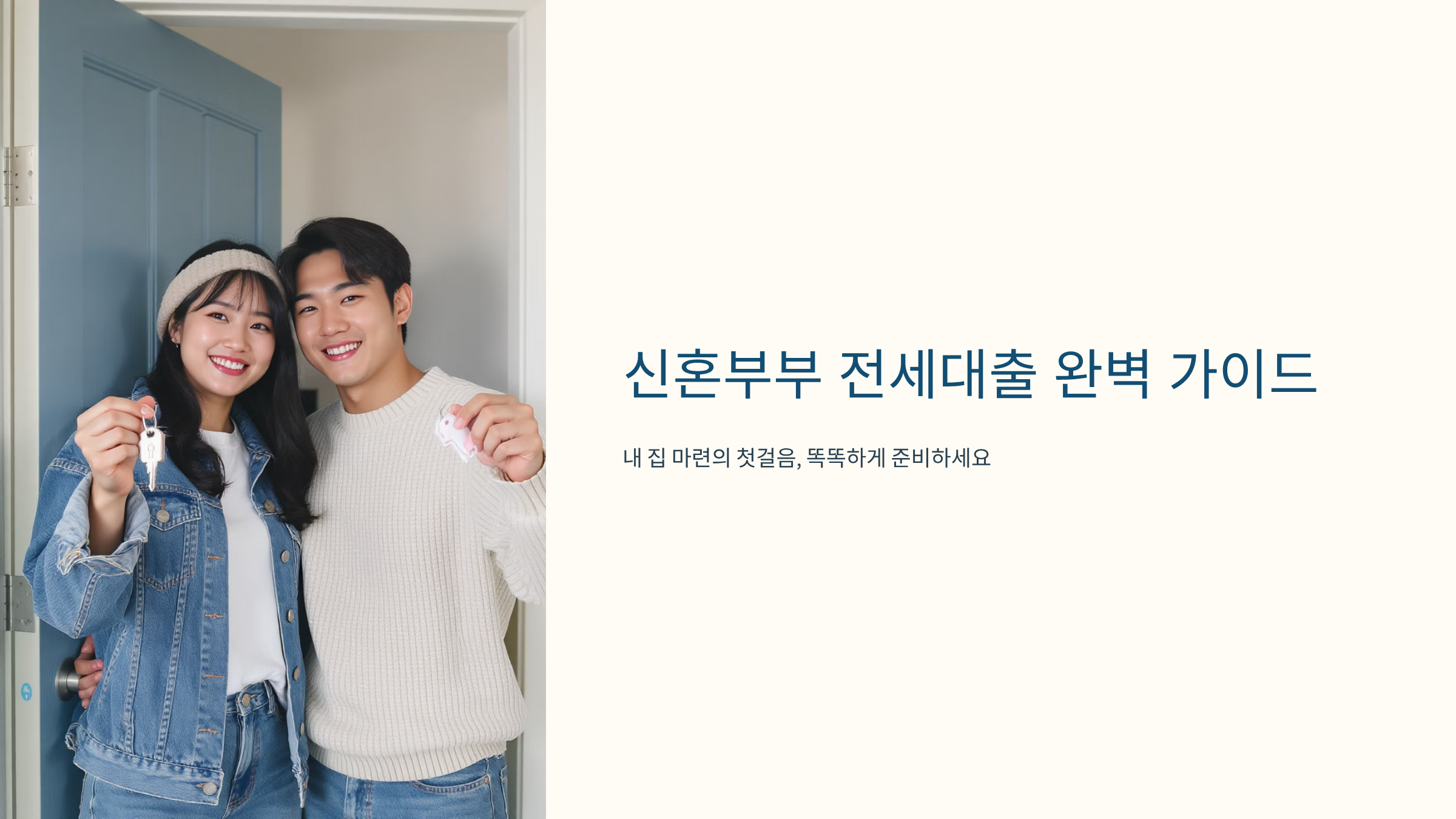 신혼부부 전세대출 지원, 2025년 행복한 결혼생활의 시작