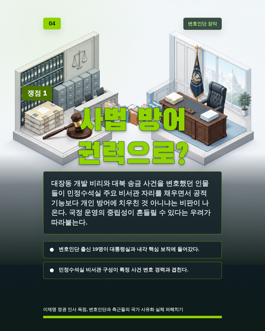 사법 방어 권력으로?