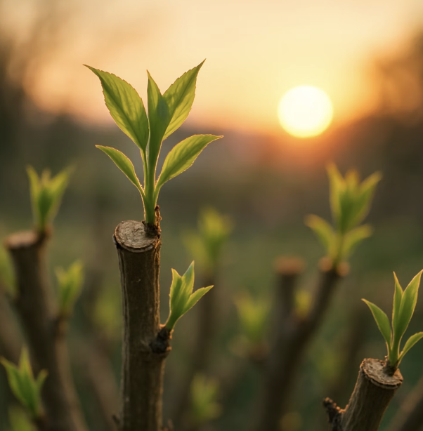가지치기 후, 나무가 보내는 신호