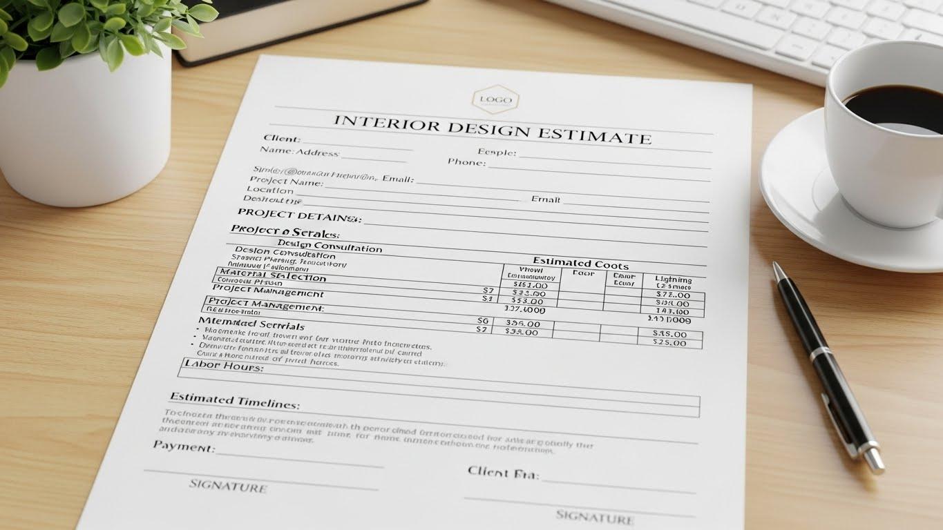 인테리어 견적서 양식
