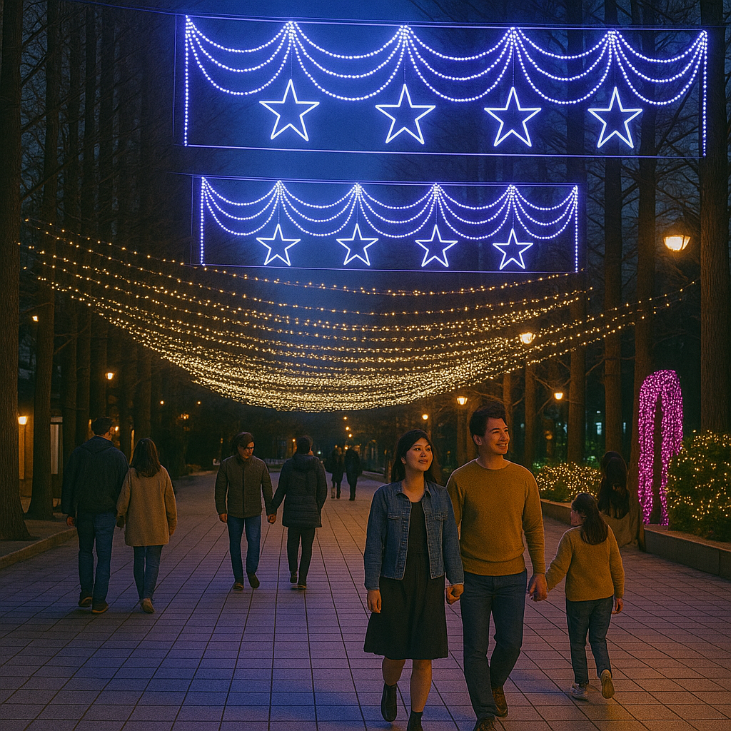 고양 호수공원 야경_ai