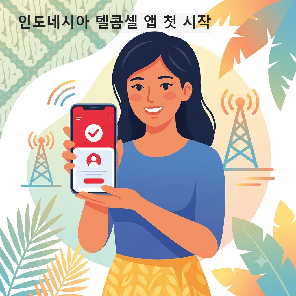 인도네시아 텔콤셀 앱 최초 설치 및 로그인 방법 완전 정리 (프로필 기능 활용법)
