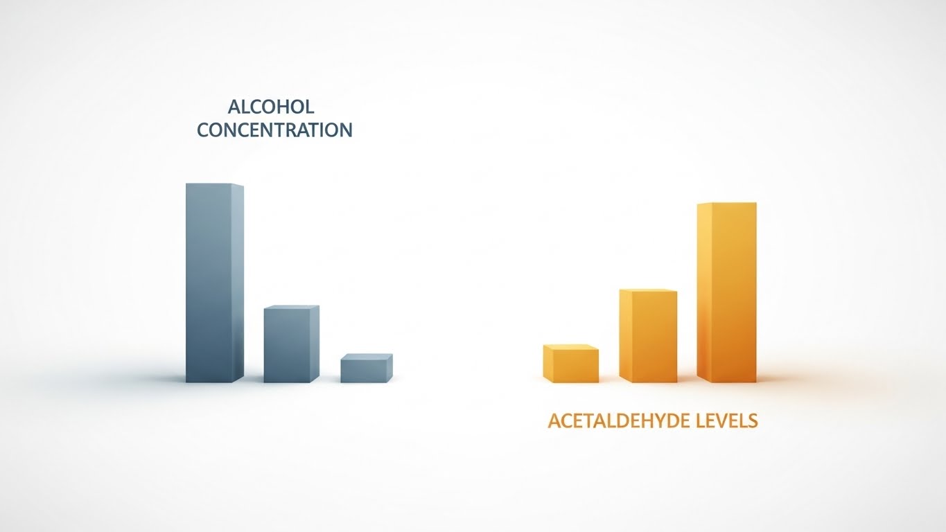 알코올-농도-감소와-아세트알데히드-수치를-비교하는-중립적인-막대-차트입니다.