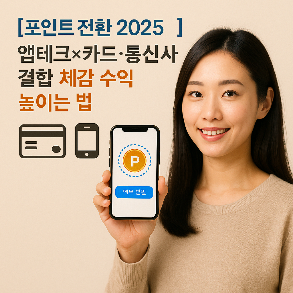 [포인트 전환 2025] 앱테크&times;카드&middot;통신사 결합 ｜ 체감 수익 높이는 법