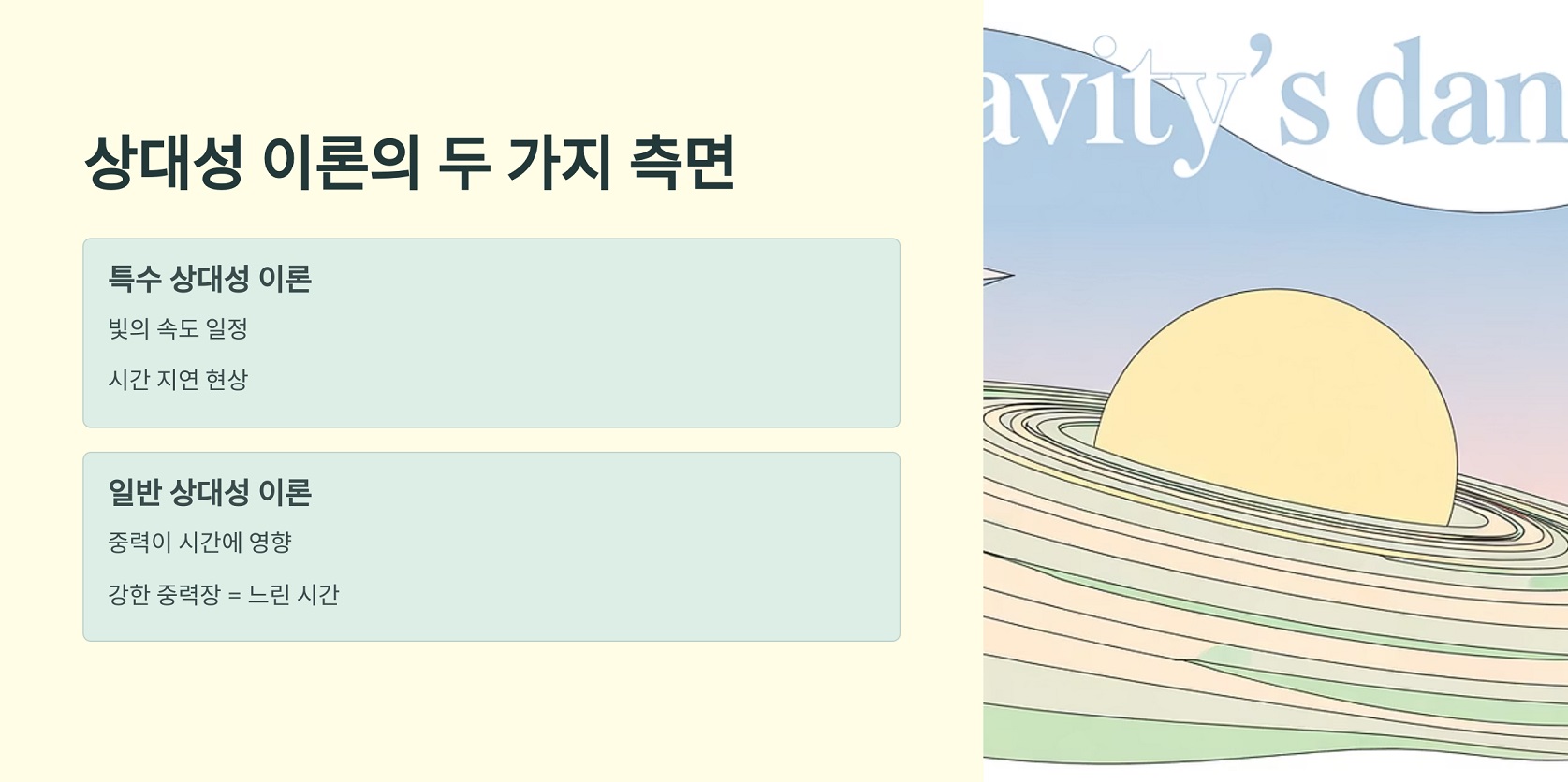 상대성 이론의 두 가지 측면