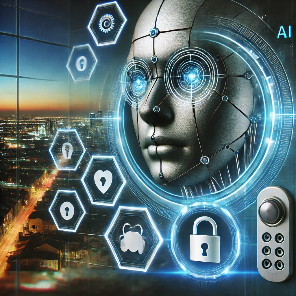 AI 안면 인식과 자동 잠금 기능이 포함된 스마트홈 보안 시스템