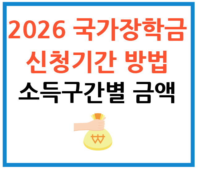2026 국가장학금 신청기간 소득산정방식 지원금 신청방법