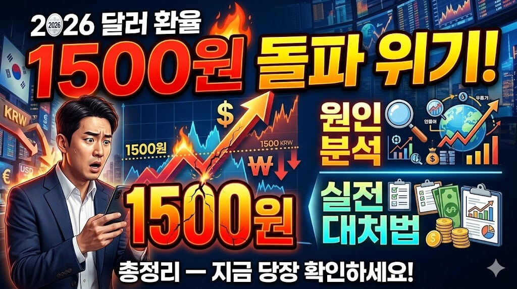 2026 달러환율 1500원 돌파, 지금 대처법은?
