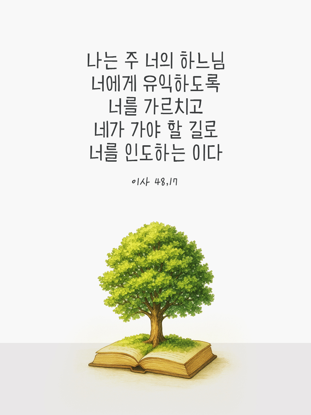 나는 주 너의 하느님 너에게 유익하도록 너를 가르치고 네가 가야 할 길로 너를 인도하는 이다. (이사 48,17)