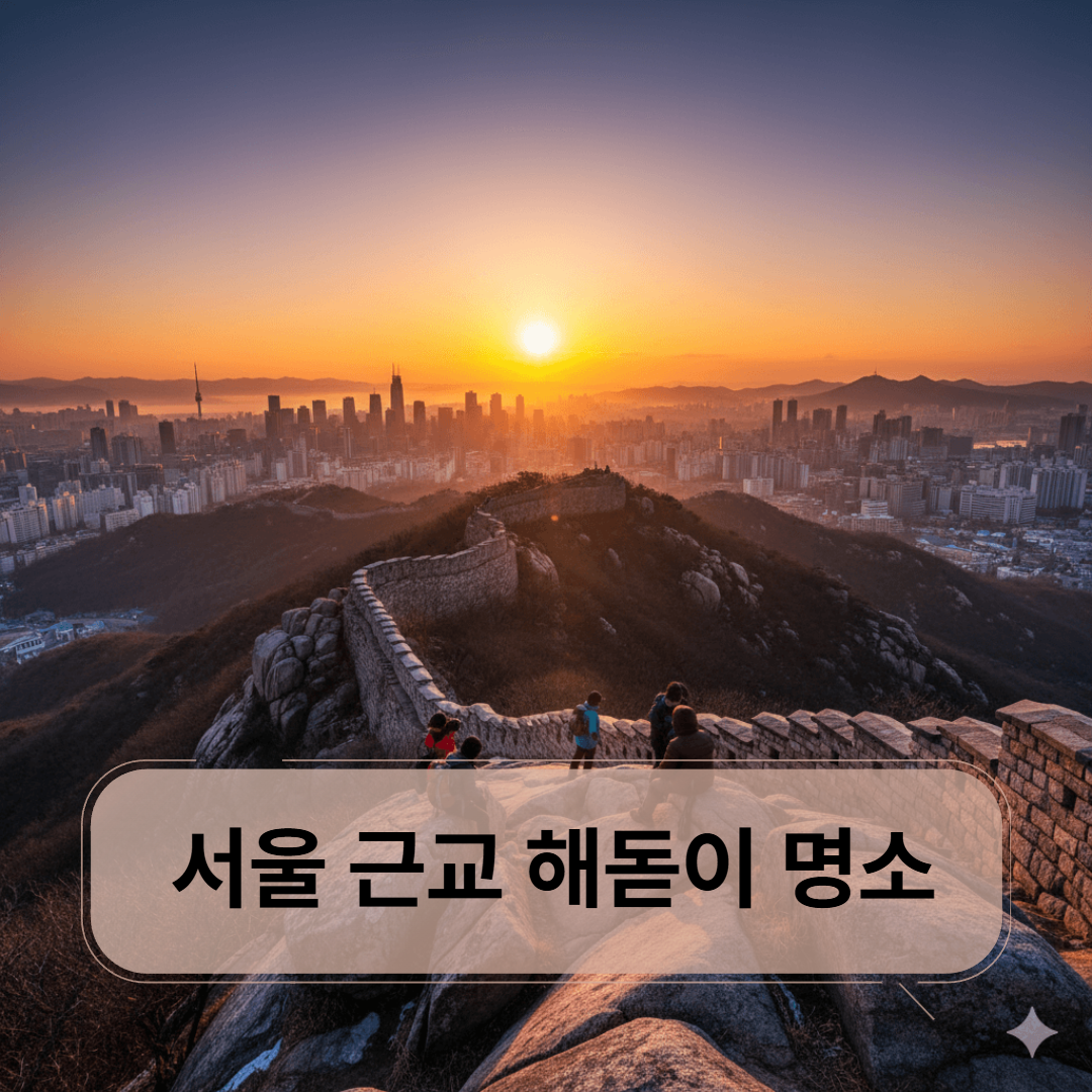 2026년 서울 근교 해돋이 명소-성곽길의 낭만, '인왕산 범바위' 일출 모습