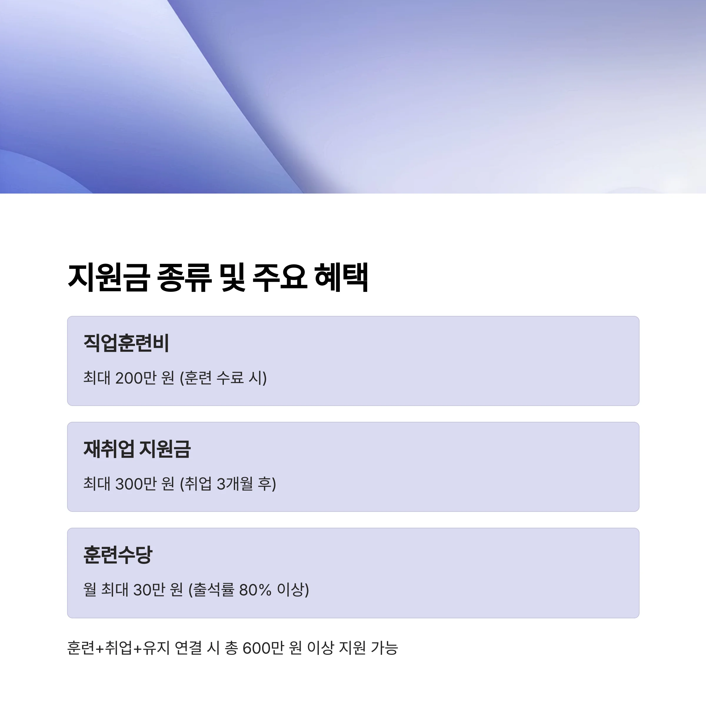 경력단절여성 직업훈련 지원금