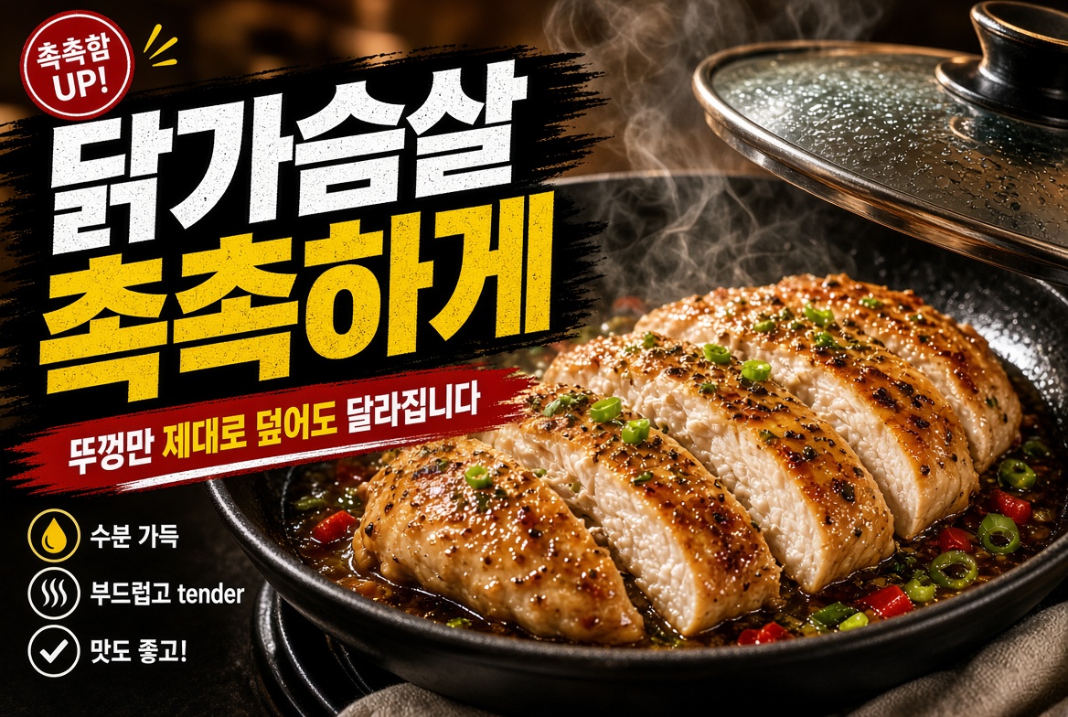 닭가슴살 촉촉하게 만드는 법, 퍽퍽하지 않게 익히는 핵심 팁