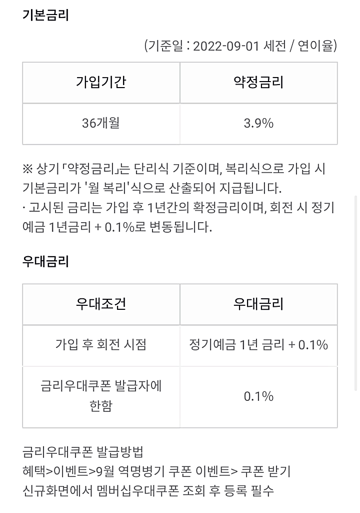 금리 내역