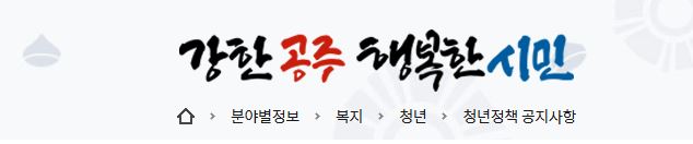 공주시 청년정책