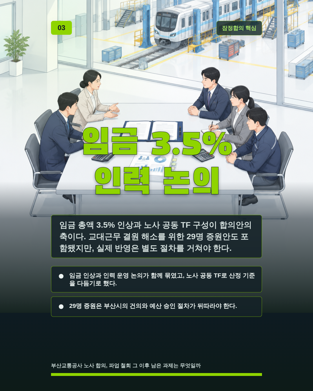 임금 3.5% 인력 논의