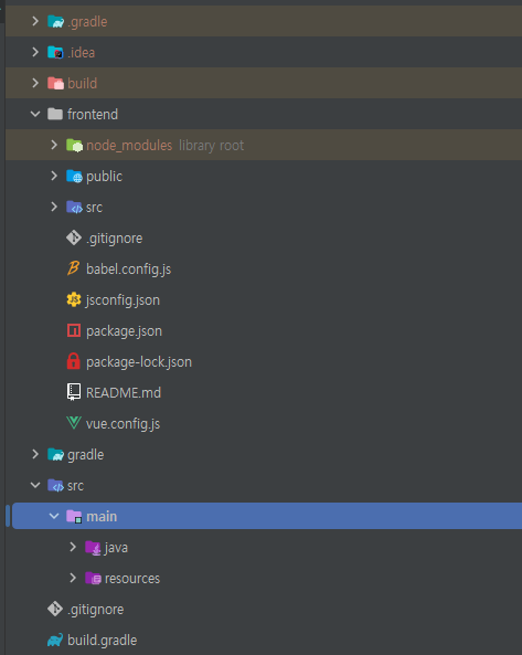 SpringBoot + Gradle + Vue 프로젝트 세팅 중간 확인