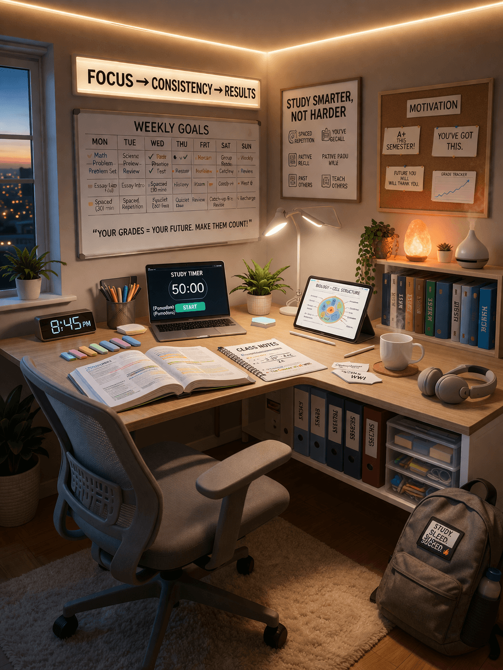 성적이 오르는 공부방 인테리어와 책상 정리 법칙