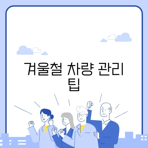 겨울철 차량 관리 팁