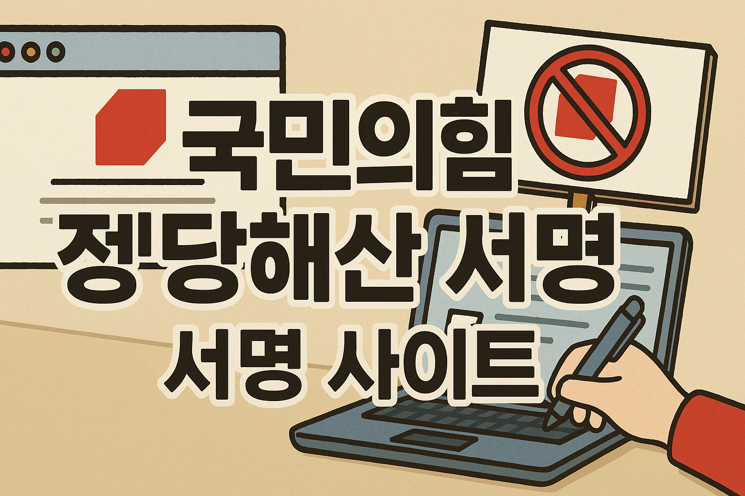 국민의힘 정당해산 서명 사이트