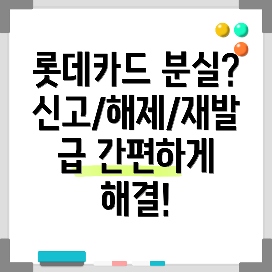 롯데카드 분실신고