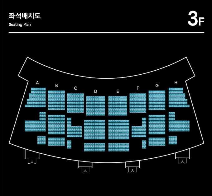 세종문화회관 3층 좌석 배치도