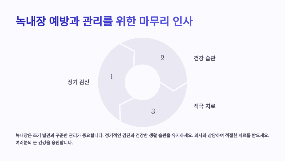 녹내장 예방과 관리를 위한 마무리 인사