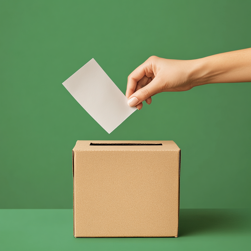 유권자들은 안내에 따라 순차적으로 투표 절차