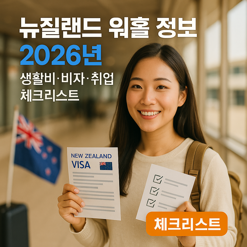 뉴질랜드 워홀 정보 2026년 | 생활비·비자·취업 체크리스트