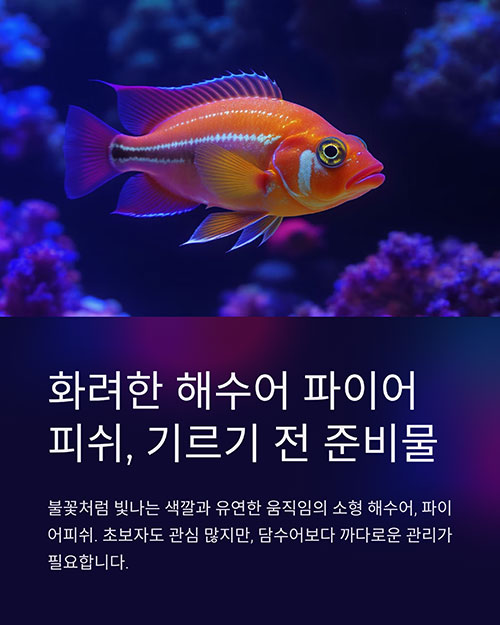 화려한 해수어 파이어피쉬, 기르기 전 준비물