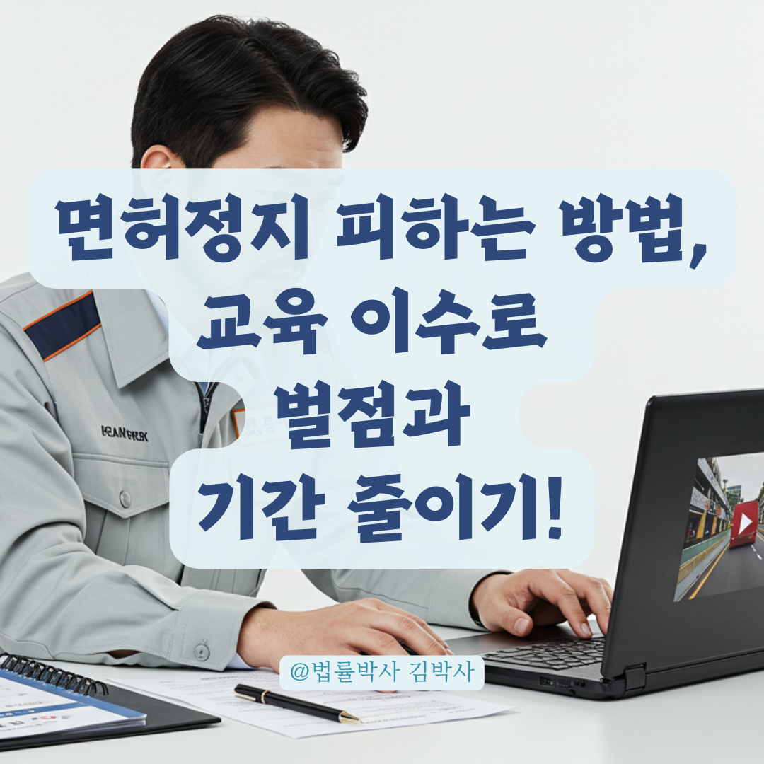 면허정지 예정 통보 받았다면, 교육 이수로 정지 피하는 방법 여기서 확인 해 보세요!