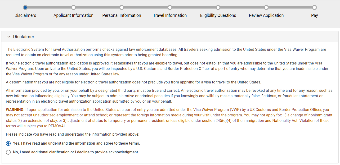 미국 esta 신청 방법 (전자여행허가제)