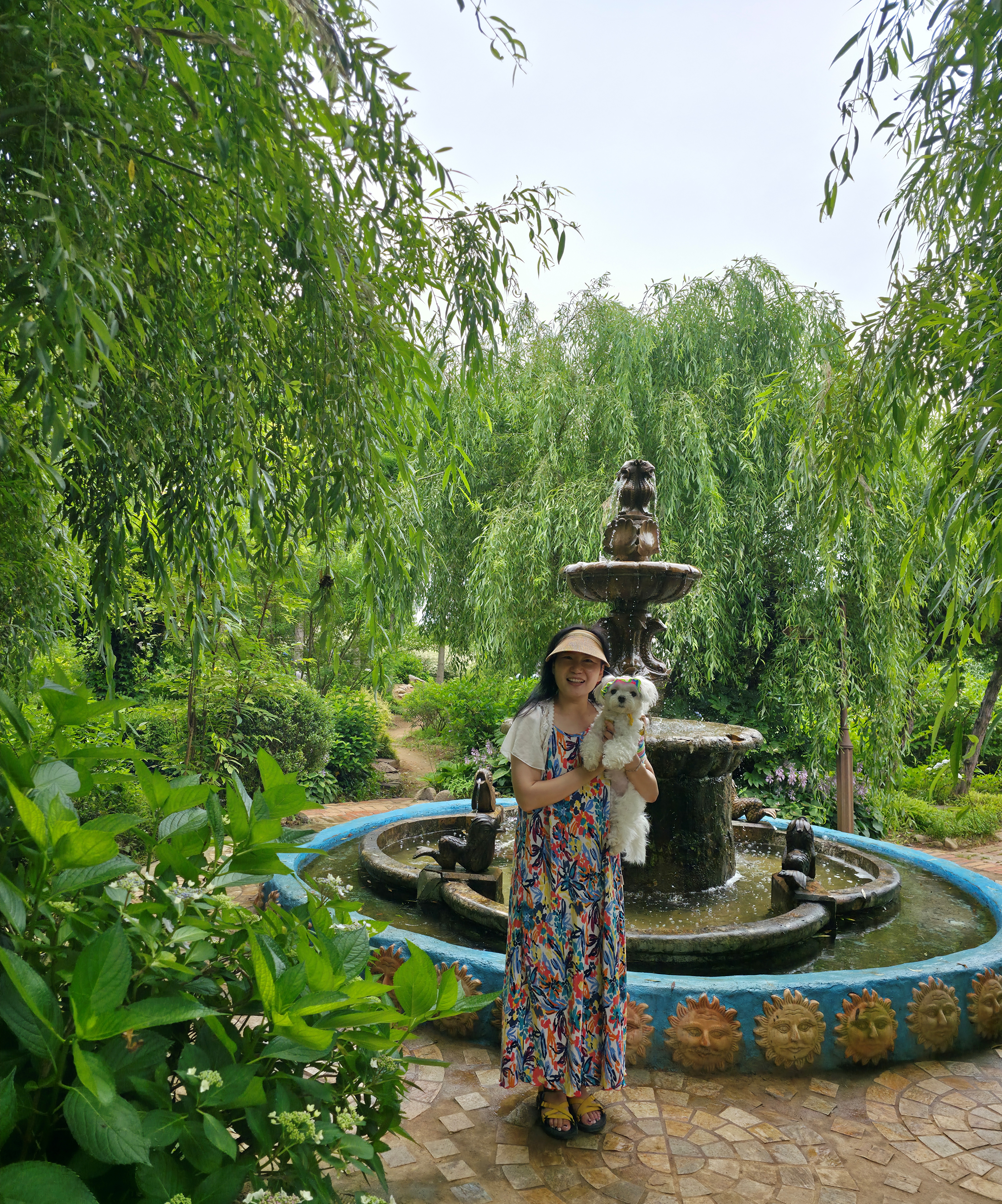 팜카밀레 허브농원에서 라떼와 찍은 사진