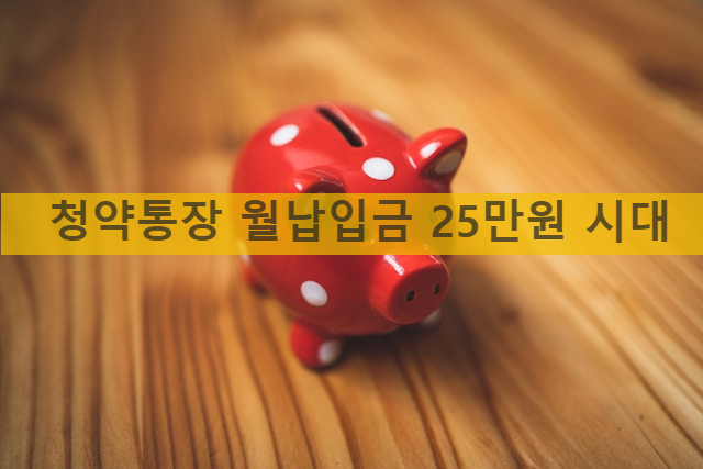 청약통장 원납입금 25만원 시대