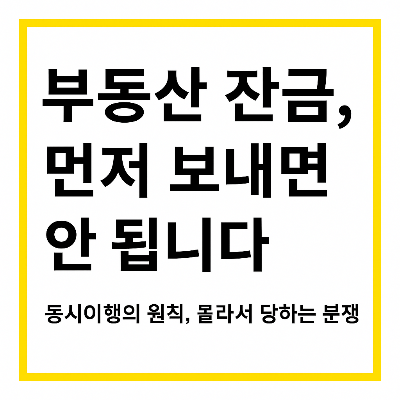 부동산 매매 잔금, 그냥 먼저 보내면 안 되는 이유