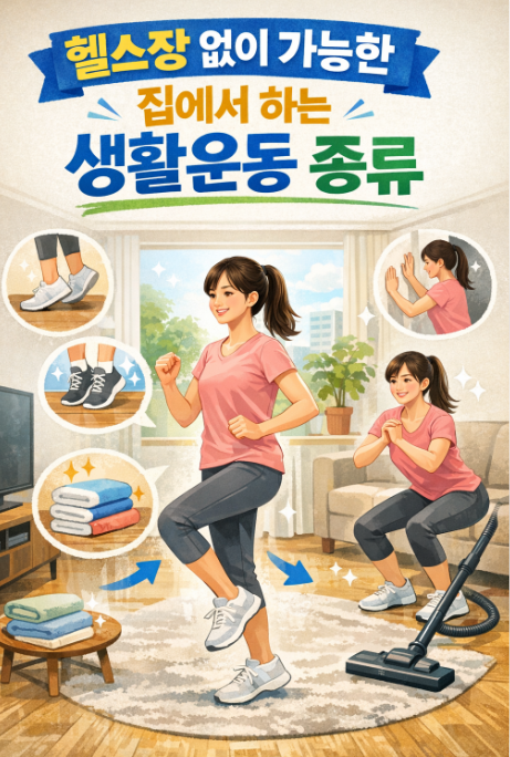 헬스장 없이 가능한 집에서 하는 생활운동 종류