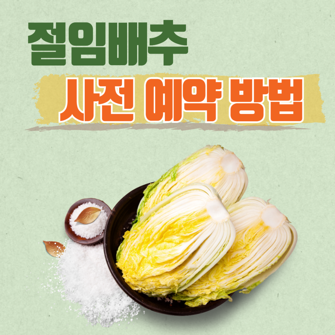 절임배추 사전 예약 및 롯데마트 땡큐절 할인쿠폰