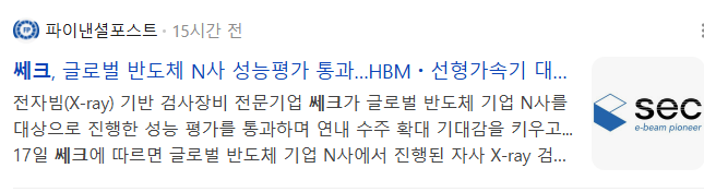 쎄크 글로벌 반도체 N사