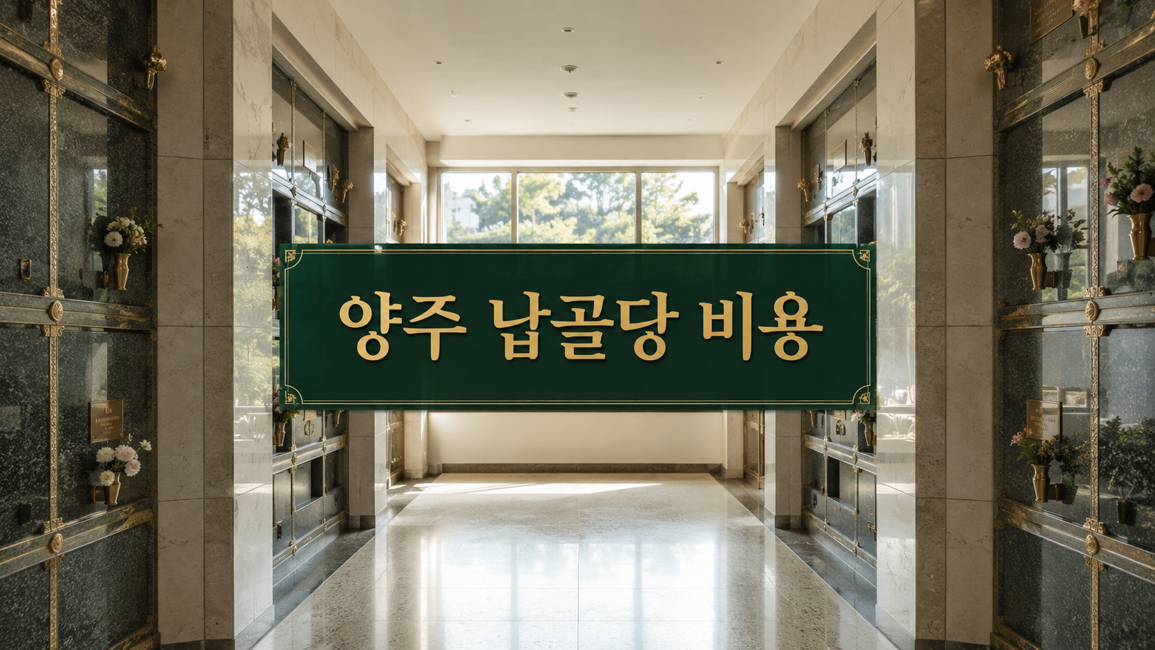 양주 납골당 비용, 분양가 외 더 드는 돈 5가지