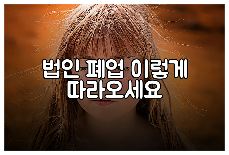 법인 폐업 이렇게 따라오세요