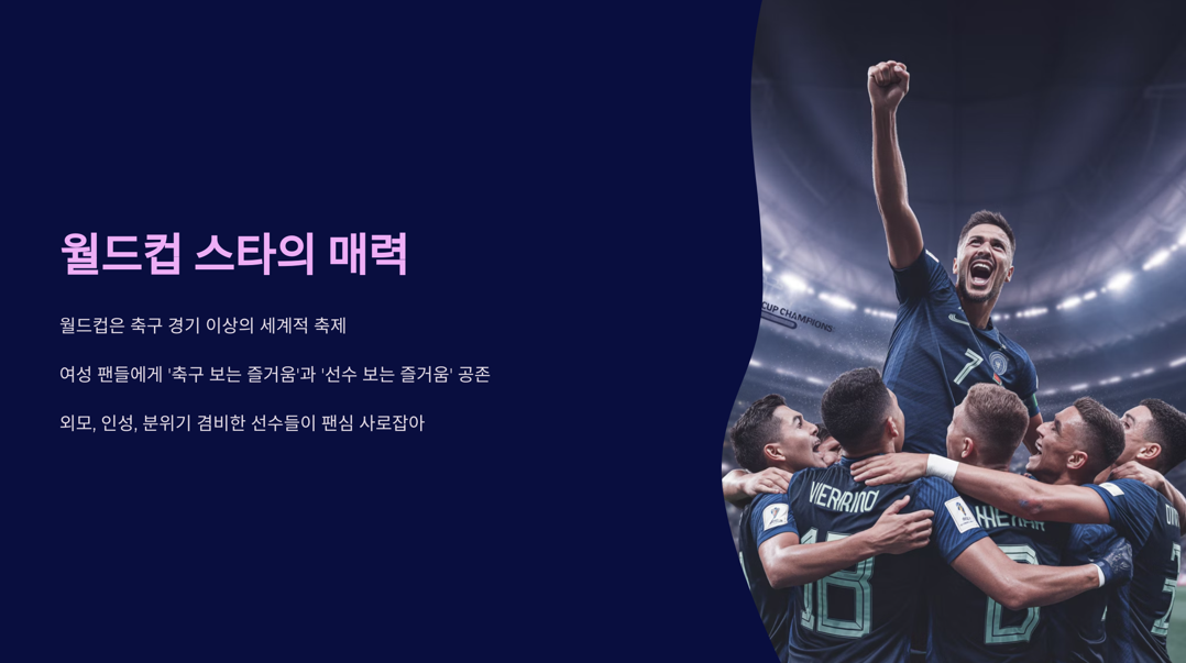 월드컵 스타의 매력