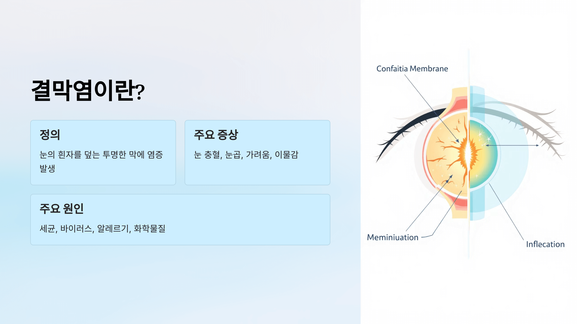 결막염과 관련된 사진입니다.