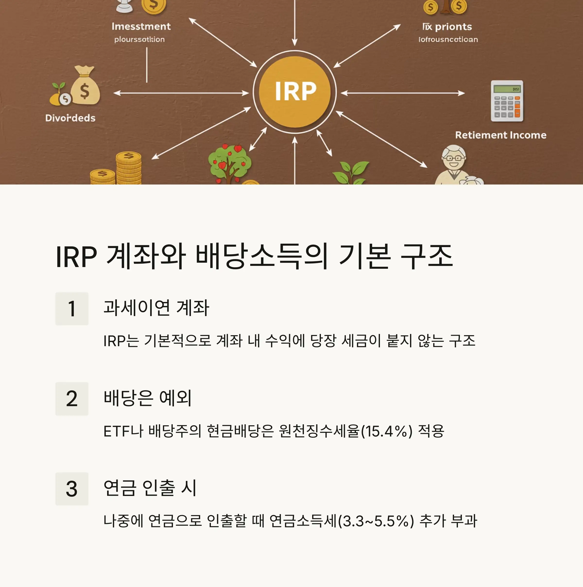 IRP 계좌에서 발생하는 배당세 처리 방식 💵